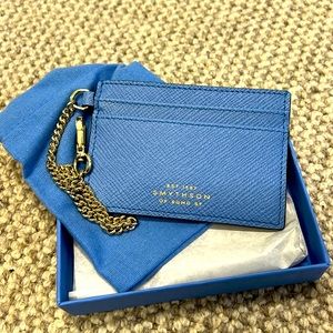 NWOT. Smythson of Bond St. card holder with removable keychain.